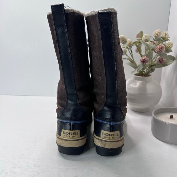 Sorel Quarry Tivoli II Tall Waterproof Boots Brown/Black NL1907-202 Women 9 - Picture 4 of 9